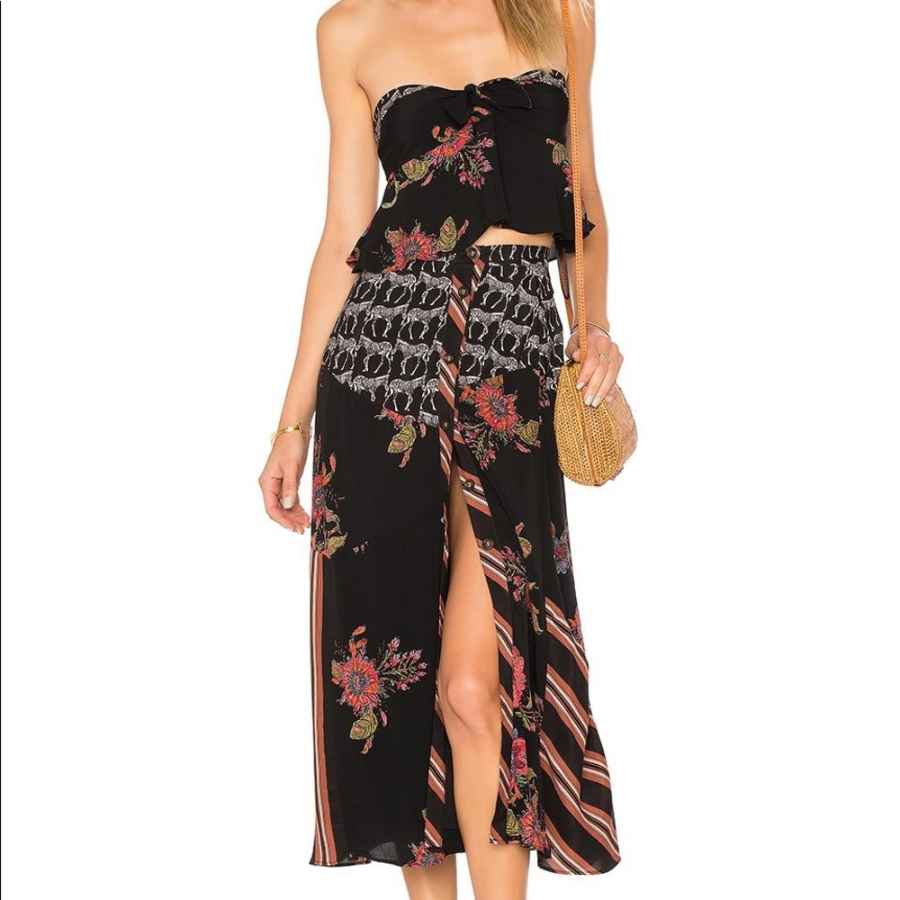 Free People Sunshine Safari Top & Skirt